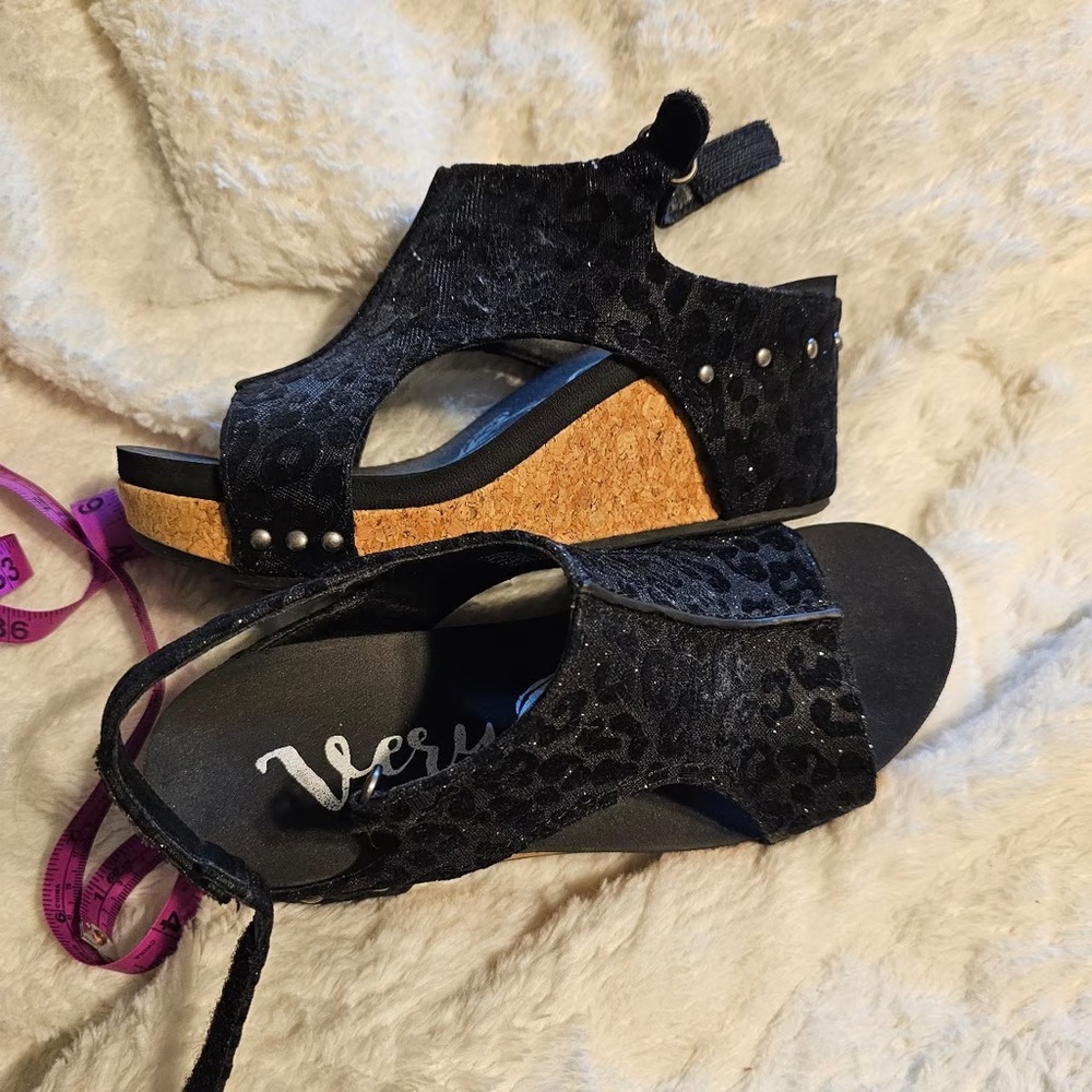 Wedges womens 7 leopard